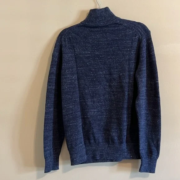 Gap 1/4 zip sweater in blue heathered - Picture 3 of 4